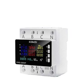 KWS-306WF 3 Phase WiFi Tuya Energy Meter Din Rail Electric Monitor AC85-290V Smart Switch Voltage Current Leakage Protection G53